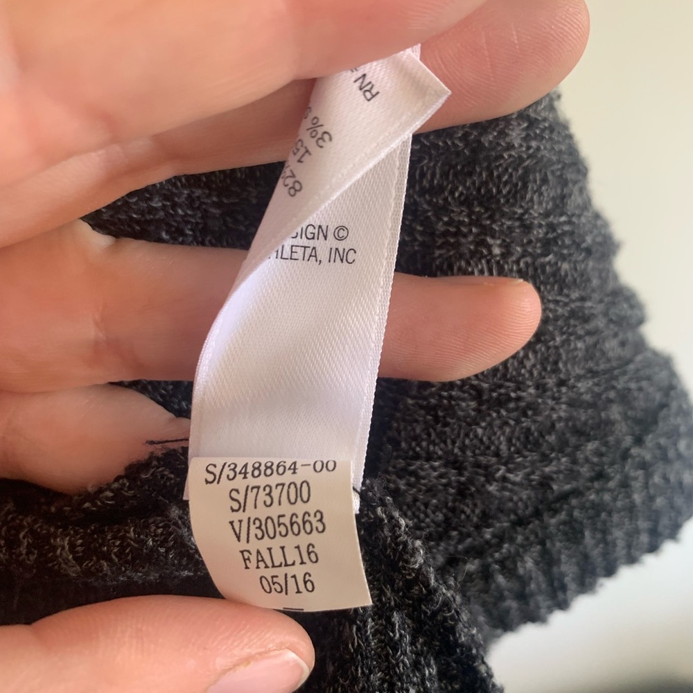 Athleta Gray Tiburon Open Front Waterfall Ribbed Cardigan Sweater size Medium - Picture 8 of 8